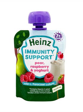 亨氏Heinz 梨子树莓婴儿奶酪85克婴幼儿水果乳酪营养零食辅食小食
