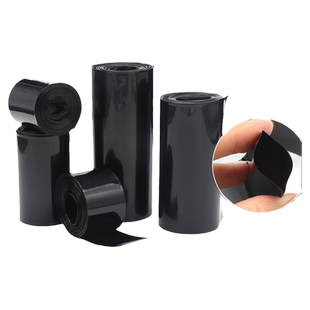 黑色PVC热缩管18650电池组保护塑膜7-500mm包装膜绝缘阻燃热缩套