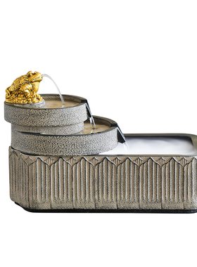 招财金蟾流水摆件喷泉鱼池造景