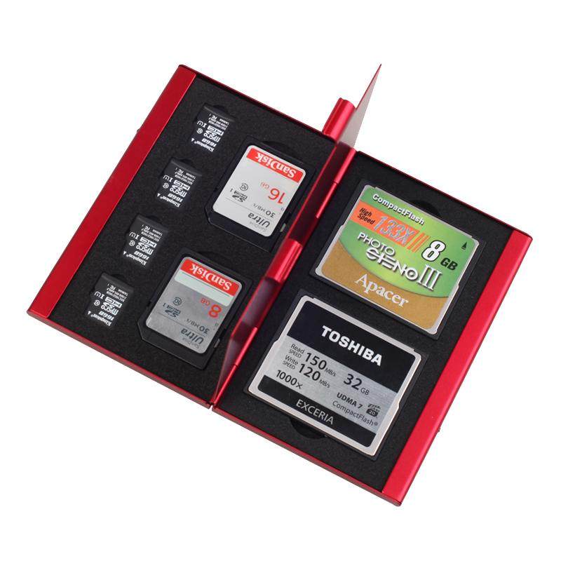 佰卓金属壳相机内存卡盒CF SDHC TF Micro SD卡盒收纳包 SIM手机 存储保护收纳袋防摔防压多功能便携相机