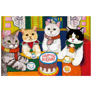 猫的天空之城拼图1000片喵喵生日会成人益智减压生日礼物拼图玩具