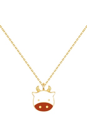 thisness牛年大吉纯银新年项链