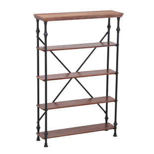 美式工业风落地客厅铁艺复古置物架创意书柜厨房隔板不锈钢展示架