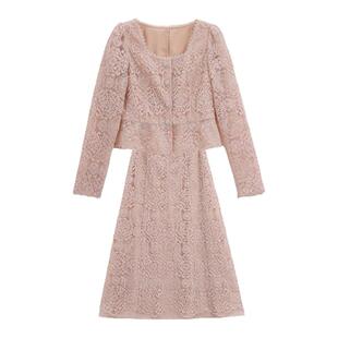 芭依璐2026超火穿搭一整套春装新款时尚套装上衣蕾丝裙子女两件套