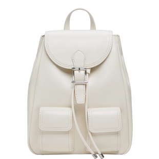 CHARLES&KEITH25秋季新款CK2-60160240复古油蜡皮简约通勤双肩包