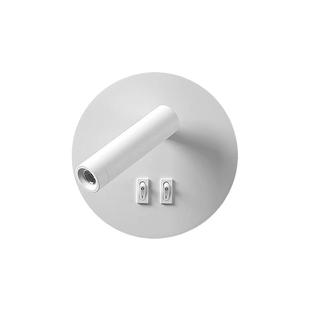 壁灯极简床头灯读书阅读灯卧室酒店带射灯开关接线现代86盒墙壁灯