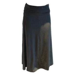 黑色莫代尔半身裙女夏长裙到脚踝超长款面膜裙子a字垂坠感大摆裙