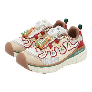 泰兰尼斯kids春夏新款休闲运动鞋男童旋钮跑步鞋女童透气休闲鞋