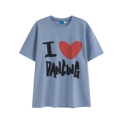 王润SOHANA2025新款我爱跳舞纯棉2.0柔软宽松辣妹街头休闲运动T恤