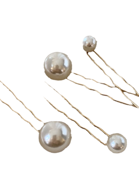 ins优雅古风仿珍珠发簪简约簪子