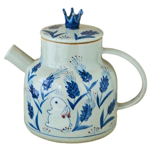 景德镇陶瓷凉水壶家用大容量茶壶茶杯套装中式复古釉下彩青花水壶