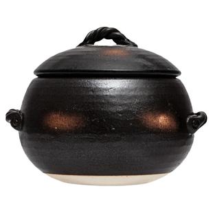 万古烧日本进口陶土锅栗子锅饭斧煲汤锅日式家用煲粥锅深型锅砂锅