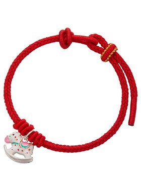 顺钦银楼S999纯银摇摇马手编绳