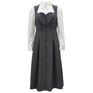 Vero Moda奥莱连衣裙秋季新款休闲舒适长袖两件套衬衫裙子流行