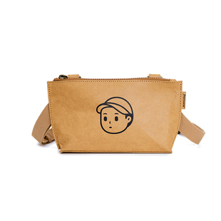 FINERWORLD可水洗牛皮纸便携小斜挎包情侣休闲百搭手机收纳随身包