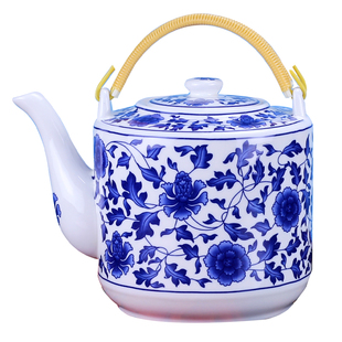 陶瓷家用青花瓷茶水壶 泡茶壶凉水壶饭店冷水壶大容量家庭装单壶
