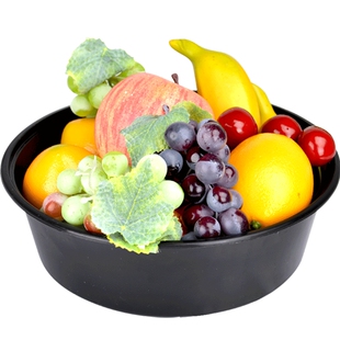 喇叭花圆形一次性碗便当盒外卖打包盒快餐盒汤碗透明塑料盒带盖