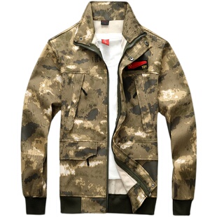 春秋季工作服男纯棉加厚耐磨迷彩服劳保服工装大码套装汽修电焊工