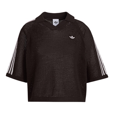 Adidas/阿迪达斯正品三叶草女士时尚针织运动POLO衫KE0198