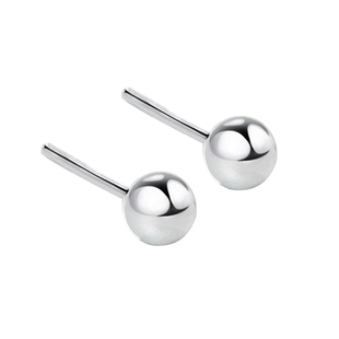 儿童小耳钉养耳洞睡觉免摘银针耳棒耳洞防堵针足银耳饰设计感小众