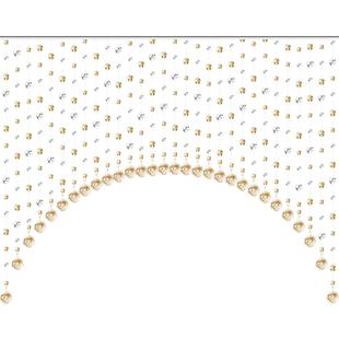 古拉水晶珠帘隔断客厅过道卧室窗帘门帘成品玄关卫生间拱形帘605