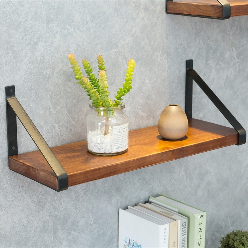 墙上置物架电视墙壁挂书架字搁板实木层收纳客厅架一装饰厨房隔板