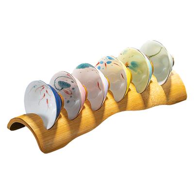 手绘功夫茶杯品茗杯白瓷主人杯