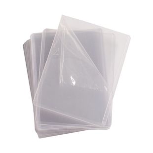 b8硬卡套30丝全透明白光小卡咕卡3寸卡片保护套防刮开口加厚硬套高透撕膜卡套出卡打包专辑硬胶套ins风横版
