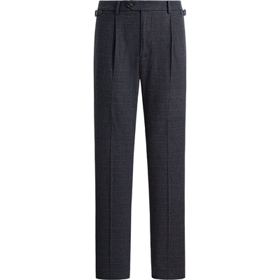 布克兄弟25男士复古格纹长裤