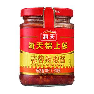 海天锦上鲜蒜蓉辣椒酱230g/瓶拌面拌饭酱蒜蓉烧烤生蚝茄子调味料