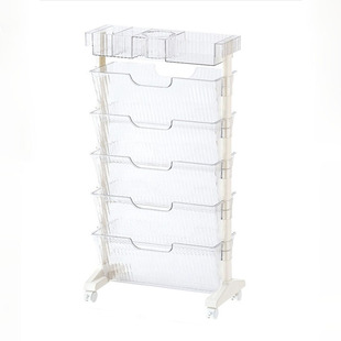 可移动透明书架学生书本收纳架收纳神器书立架课桌旁侧边置物架