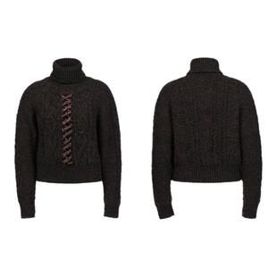 palavas新品佩斯利之梦高领针织法式慵懒舒适高克重毛衣女原创