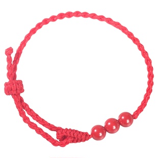 2026本命年红绳手链女朱砂手串帝王砂新款编织三生三世转运珠脚链