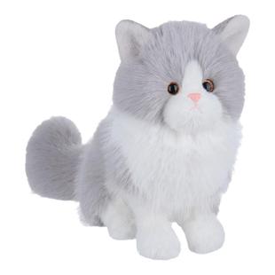 Apricot lamb英短蓝白猫叮当毛绒玩具可爱猫咪公仔安抚仿真玩偶