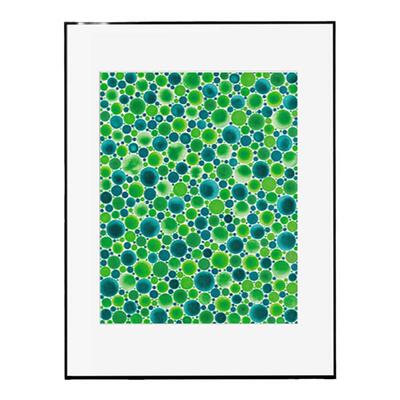 草间弥生绿色水玉签名版画Yayoi Kusama 亚洲艺术艺术纸版画
