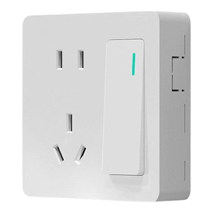 明装一开五孔双控开关86型明线开关电源插座1开5孔双联5孔带开关