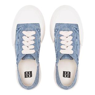 【断码福利】对面duimian奶盖鞋复古帆布鞋厚底增高小白鞋休闲鞋