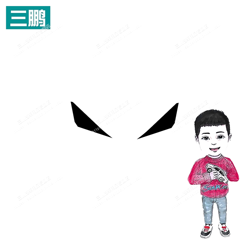 长安Univ车贴雾灯黑化三角