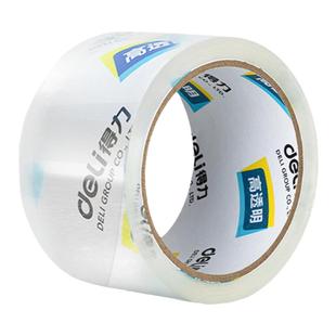 得力透明胶带纸宽胶带手工粘贴带6卷装打包大卷封箱胶带封口胶布