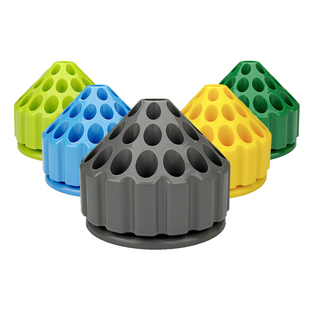 360度旋转工具盒牙科车针盒子 塑料玉雕首饰钻头磨针磨头收纳盒子