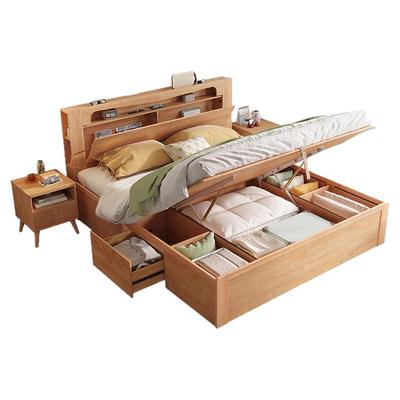 林氏家居红橡木实木床