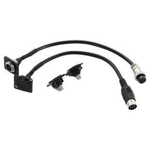 D型八芯手拉手话筒会议多媒体插座六芯手拉手公对母带线模块插座