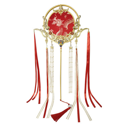 团扇配件飘带夹子八宝diy蚕丝