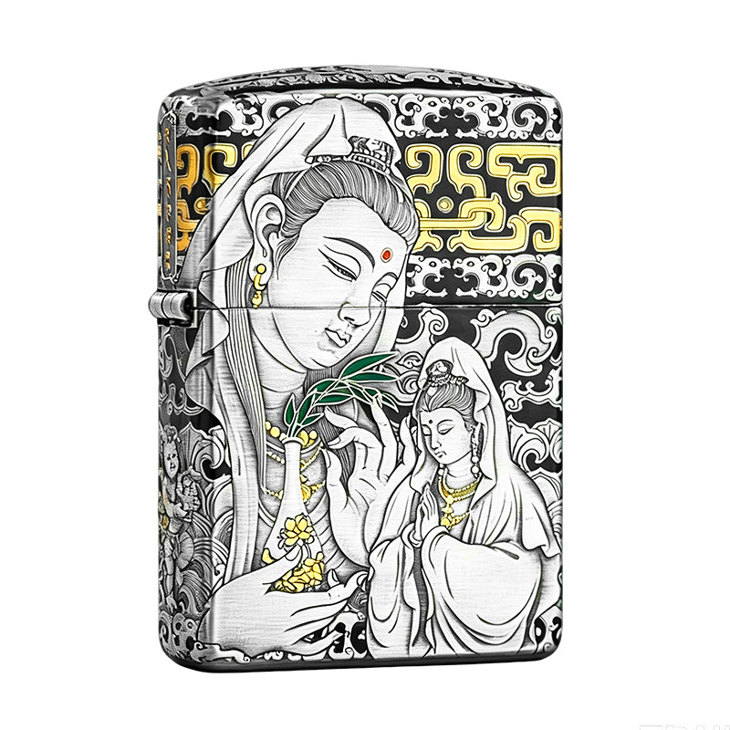 ZIPPO火凤凰168观音拜观音