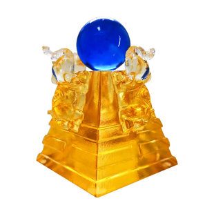 慈风阁原创2026马年古法琉璃十二生肖吉祥如意摆件聚宝盆水晶球阵