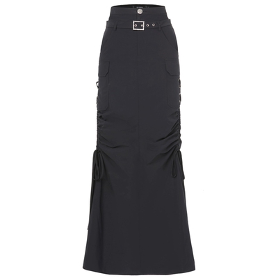 【奥莱】MAXRIENY芭蕾工装风系带鱼尾半裙