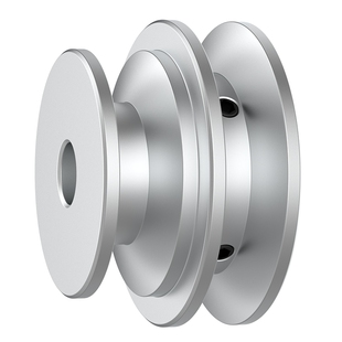O型Z型三角带轮铝合金双槽皮带轮电机传动轮宝塔轮变速轮槽宽10mm