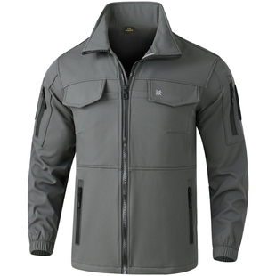 软壳冲锋衣男一体加绒绒里户外登山服套装2025新款冬装厚防风防水