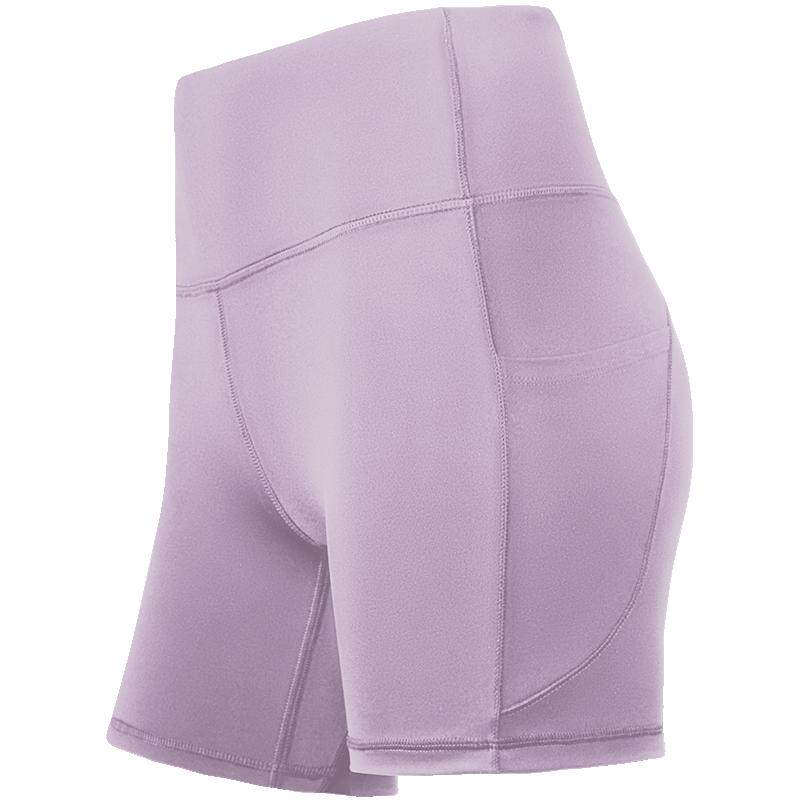 SKYHAND 运动短裤女速干健身四分瑜伽短裤骑行裤带口袋训练紧身