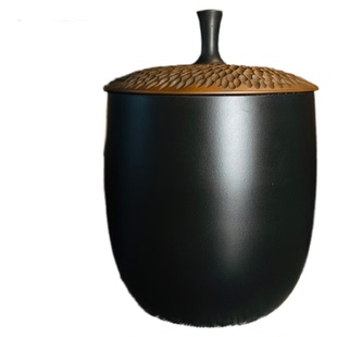 五土堂 云南建水紫陶茶叶罐 茶滤茶漏醒茶罐 松果存茶素罐全手工